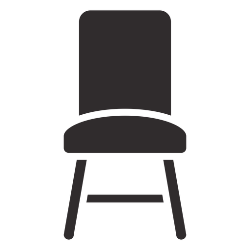 Chair front black - Transparent PNG & SVG vector file