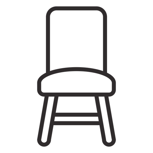 Chair front stroke PNG Design