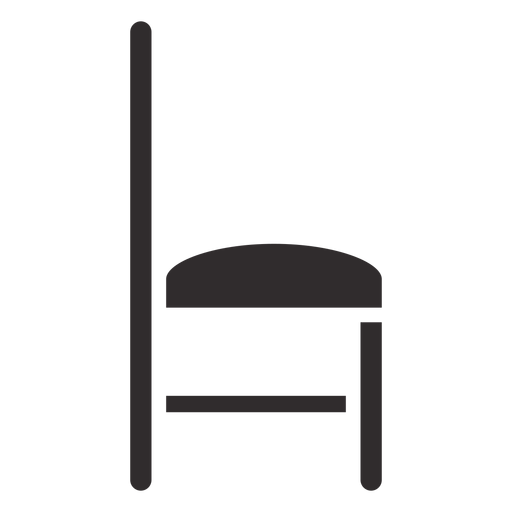 Lado de la silla negro Diseño PNG