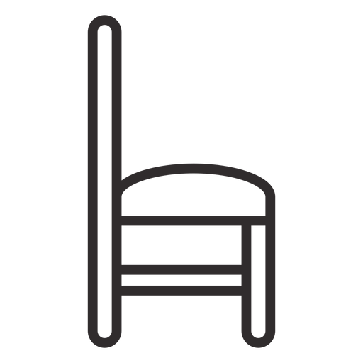 Chair side stroke PNG Design