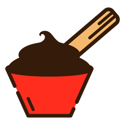 Schokoladen- und Churro-Ikone PNG-Design