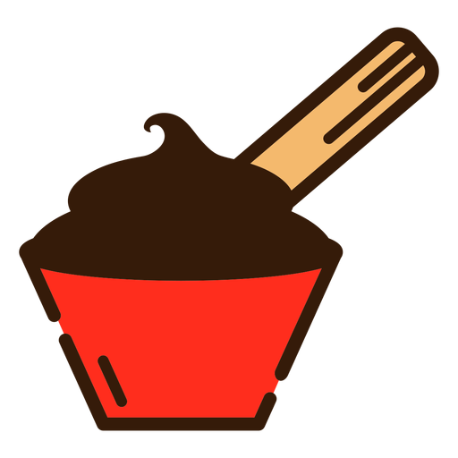 Icono de chocolate y churro Diseño PNG