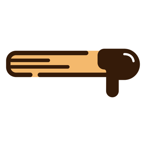 Churro con icono de chocolate Diseño PNG