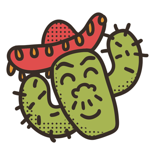 Personaje de cactus cinco de mayo