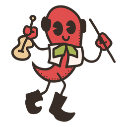 Cinco de Mayo Chili Charakter PNG-Design