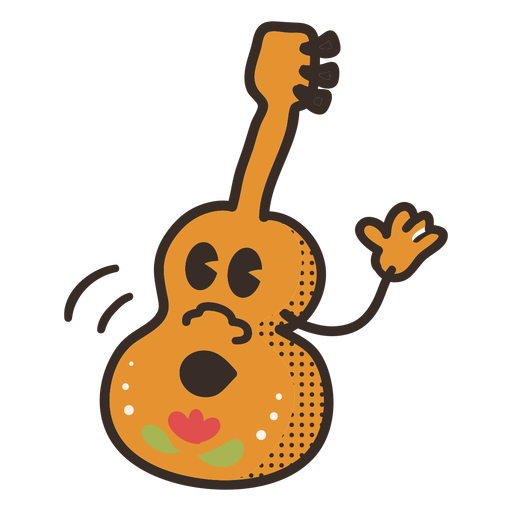Personagem de violão cinco de mayo Desenho PNG