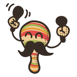 Cinco de mayo maraca character PNG Design