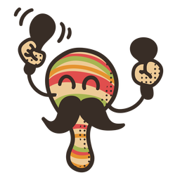 Personaje de maraca del Cinco de Mayo Diseño PNG