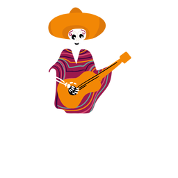 Cinco de mayo skeleton flat PNG Design