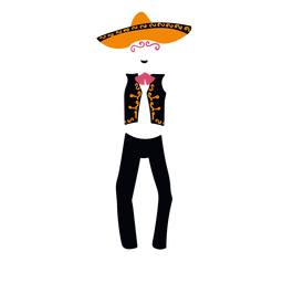 Cinco de Mayo Skelett Mann Wohnung PNG-Design
