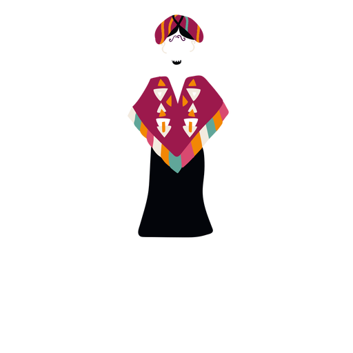 Mulher de esqueleto de cinco de maio plana Desenho PNG