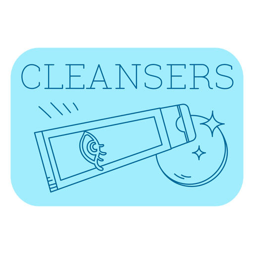 Cleansers bathroom label line PNG Design