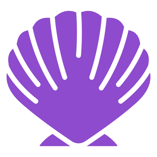 Closed oyster purple PNG Design
