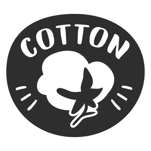 Cotton bathroom label black PNG Design