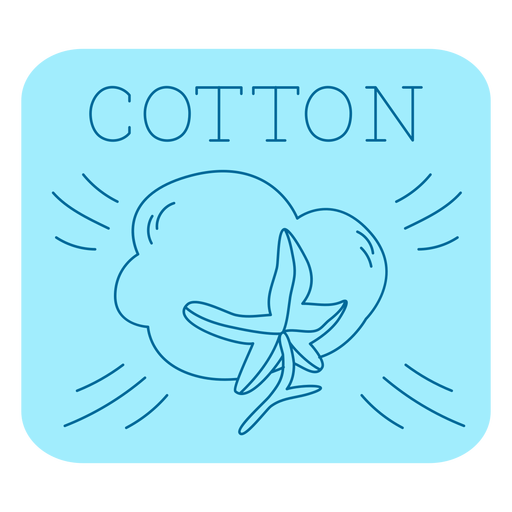 Cotton bathroom label line PNG Design
