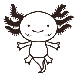 Lindo trazo axolotl Diseño PNG