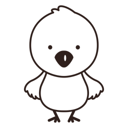 Golpe de pollito lindo Diseño PNG