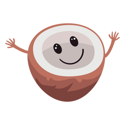 Personagem de coco fofo Desenho PNG