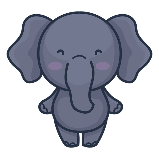 Cute Elephant Character Transparent Png Svg Vector File