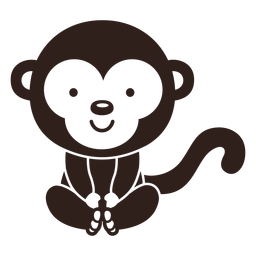 Desenho de macaco bonito