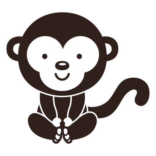 Design PNG E SVG De Macaco Fofo Para Camisetas