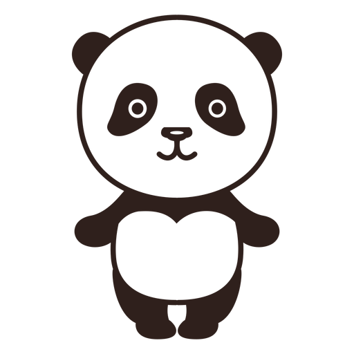 Design PNG E SVG De Cabeça De Panda Desenhada à Mão Fofa Para Camisetas