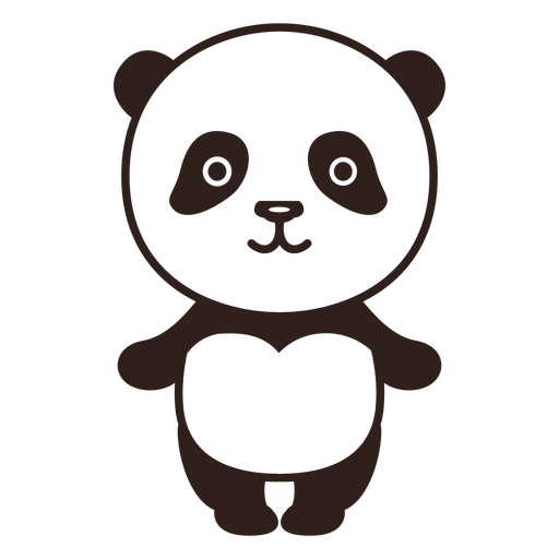 Cute Panda Stroke Transparent Png Svg Vector File