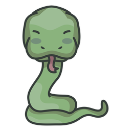 Funny snake cartoon character - Transparent PNG & SVG vector file