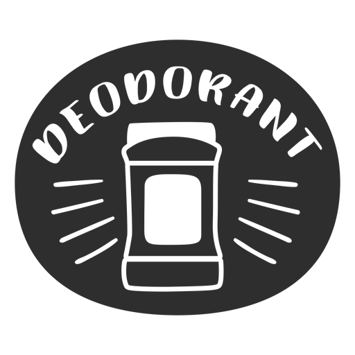 Deodorant bathroom label black PNG Design
