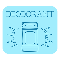 Deodorant bathroom label line PNG Design
