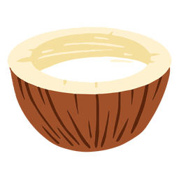 Design meio coco Desenho PNG