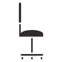 Silla de escritorio negra Diseño PNG