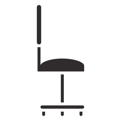 Desk chair black PNG Design