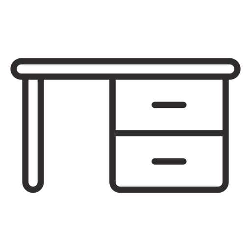 Desk with drawers stroke Transparent PNG & SVG vector file