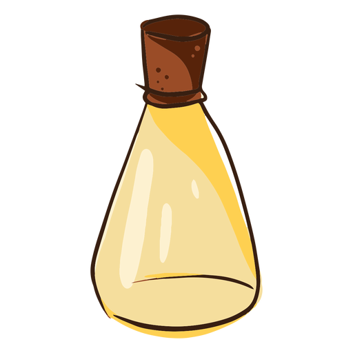 Doodle bottled coconut oil PNG Design