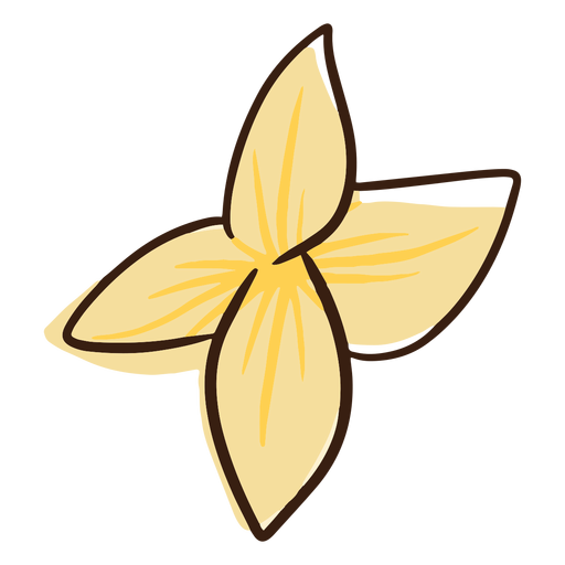 Doodle flor hawaiana Diseño PNG
