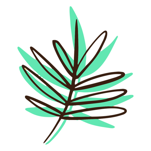 Doodle leaf PNG Design