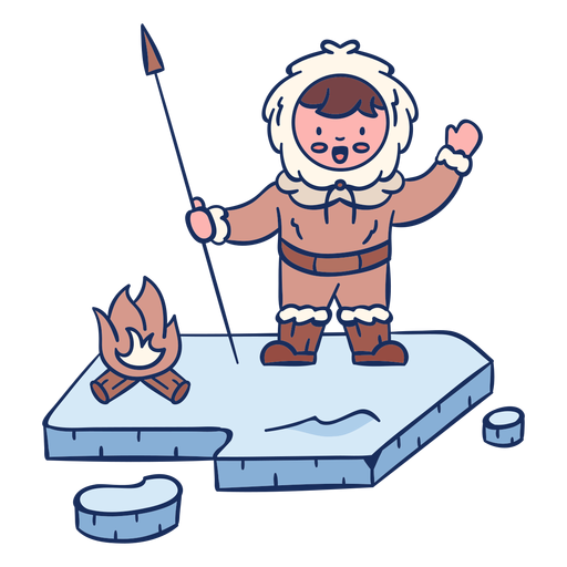 Eskimo kid character - Transparent PNG & SVG vector file