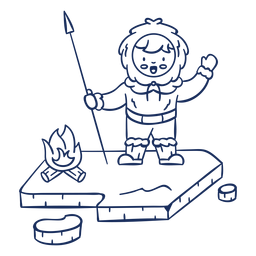 Golpe de niño esquimal Diseño PNG