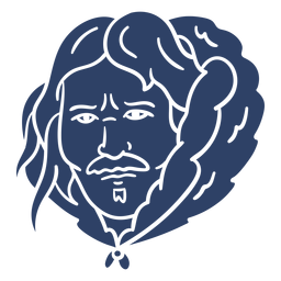 Esquimal hombre cara azul Diseño PNG