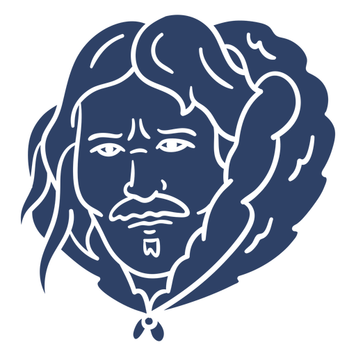 Eskimo man face blue PNG Design