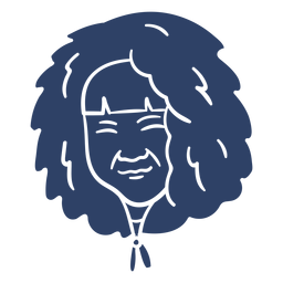 Velha esquimó com rosto azul Desenho PNG