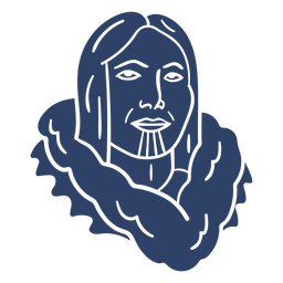Esquimal persona cara azul Diseño PNG