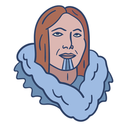 Eskimo person face illustration PNG Design