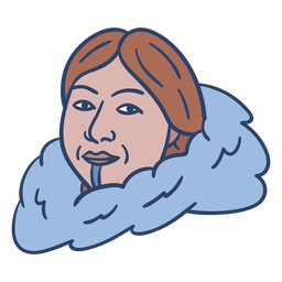Ilustración de cara de mujer esquimal Diseño PNG