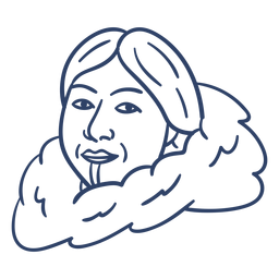 Golpe de rostro de mujer esquimal Diseño PNG