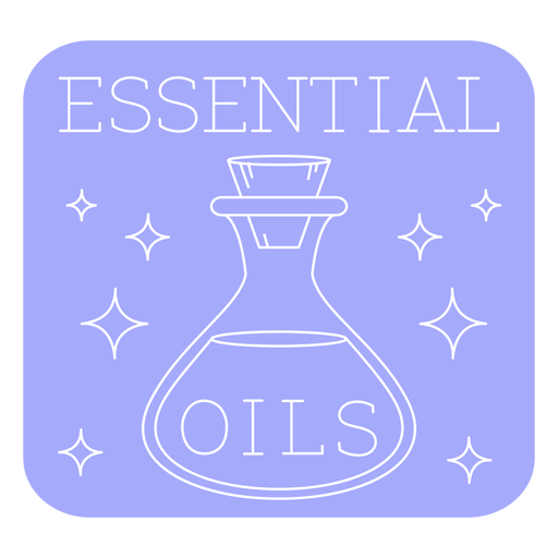 Essential oils bathroom label line PNG Design