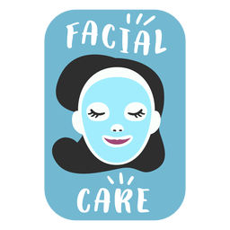Facial care bathroom label flat PNG Design