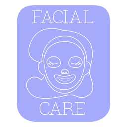Facial care bathroom label line PNG Design