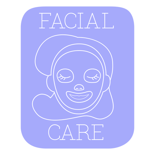 Facial care bathroom label line